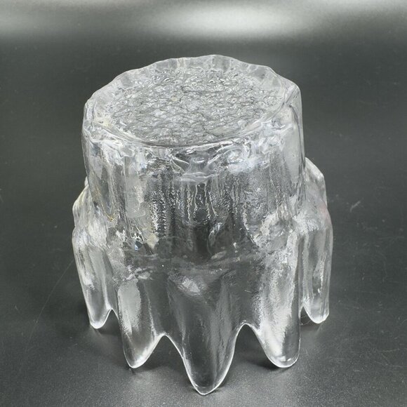 SKRUF Sweden Glass Clear Crystal Glass Votive Candle Holder Single Textured VTG - Picture 7 of 10